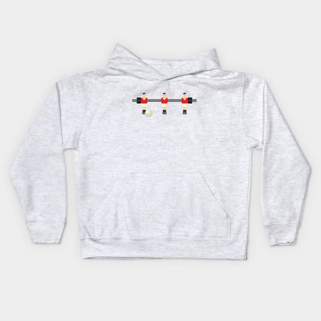 Foosball Red Kids Hoodie by GloopTrekker